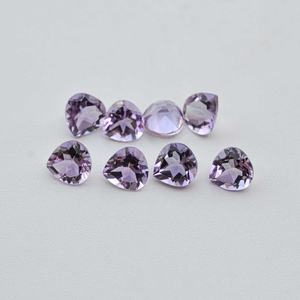 8mm Naturel Rose De France Rose Améthyste À Facettes Coeur Coupe Pierres Précieuses En Vrac VVS Clarté Améthyste Pierre De Naissance Bijoux Au Meilleur Prix - Product Image 1