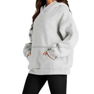 เสื้อสเวตเตอร์แบบสวมหัวแขนยาวโอเวอร์ไซส์ของผู้หญิงชุดเสื้อสเวตเตอร์ขนแกะประดับด้วยเลื่อมมีกระเป๋าสำหรับฤดูใบไม้ร่วง - Product Image 1