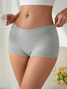 Women's High-Rise Basic Boxer Briefs 1pc Spandex/Cotton Underwear Everyday Comfortable manufactures made in Bangladesh - Product Image 2