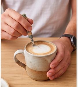 Ensemble de couverts de style bohème avec manches en bambou tressé, couverts en acier inoxydable, compatibles lave-vaisselle, utilisation en camping et en extérieur - Product Image 4