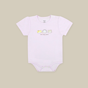 Romper Kimono Unisex de Algodón Orgánico para Bebés, Manga Corta, Cuello Redondo, Tejido de Punto Suave y Transpirable, Diseño de Dibujos Animados, Cierre de un Botón - Product Image 2