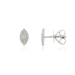 <b>Fine</b> Stud <b>Earrings</b> 14K Minimalist Marquise Diamond Everyday Studs - Product Image 5