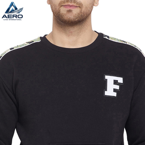 Sweat-shirts pour hommes en molleton de coton épais et lourd, à épaules tombantes, unis, avec logo brodé personnalisé, vente en gros - Product Image 6