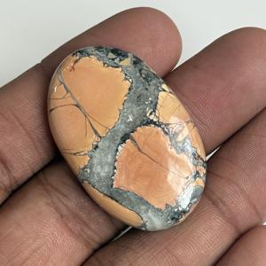 Cabujón de Jaspe Picasso Natural Color Durazno, Gema Suelta Pulida, Piedra de Jaspe Naranja Lisa para Fabricación de Joyas y Colgantes - Product Image 5