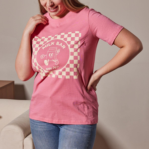 Camisetas de lactancia de alta calidad para mujer, camisetas de maternidad de algodón suave para embarazo, manga corta, uso diario informal - Product Image 2