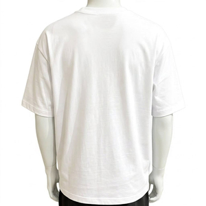 เสื้อยืดทรงบ็อกซี่โอเวอร์ไซส์ผ้าฝ้ายแท้ 100% ดีไซน์เรียบง่าย สีเทาเฮเธอร์ แขนสั้น ไหล่ตก ปักโลโก้ตามสั่ง ป้องกันการเป็นขุย - Product Image 2