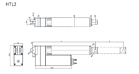 Piston Hydraulique 2000 mm 2 Tonnes Actionneur Magnétique 500N 230V 50Hz Moteurs Électriques Hors-Bord à Jet Propulsion Corsa 400