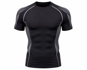 <b>Men's</b> Maroon Short Sleeve <b>Compression</b> T-<b>Shirt</b> Quick Dry Slim Fit Sporty O-Neck Knitted Solid Blank Breathable Athletic Canvas - Product Image 3