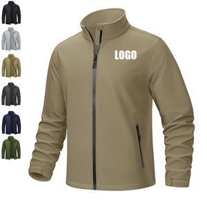 Chaquetas cortavientos cómodas para hombre, chaquetas con cuello alto para adultos, doble capa de poliéster y forro polar, chaqueta de la mejor calidad para hombre - Product Image 1