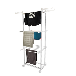 Stainless steel tower clothes <b>drying</b> <b>rack</b> sturdy foldable laundry stand space saving design durable construction for home use - Product Image 6