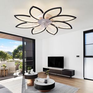 Ventilatore da Soffitto LED da 35,4 Pollici con Telecomando, 6 Velocità del Vento, 3 Temperature di Colore della Luce - Product Image 1