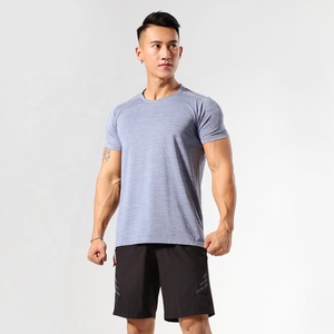 Wholesale Slim Fit <b>Men's</b> <b>Green</b> Workout <b>T</b>-<b>Shirt</b> Custom Logo Gym Athletic Sports Wear Active Fitness Rounded Neck Gym Wear <b>Shirts</b> - Product Image 4