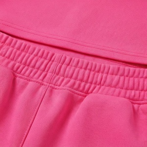 Ensemble 2 pièces tricoté rose pour femme, col rond, manches longues, couleur unie, coupe ample, décontracté, longueur au-dessus du genou, respirant - Product Image 5