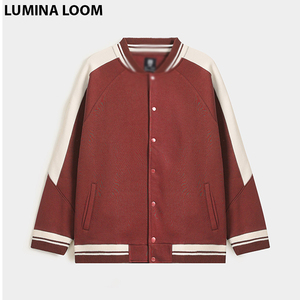 Chaqueta Varsity Personalizada al por Mayor para Hombre, de Primera Calidad, con Cierre Frontal, Tela de Forro Polar Ecológica, Diseño Universitario de Moda, Gran Venta - Product Image 4