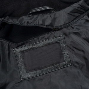 Blouson Teddy en Vinyle et Laine Tendance, Doux et Chaud pour Tenues Décontractées et Styles Sportifs, Style Coupe-Vent en Cuir - Product Image 3