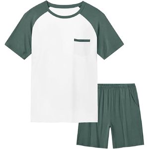 Men's Solid 100% Cotton Printed T-Shirt Shorts <b>Set</b> Wholesale Fashion Simple Breathable Comfortable <b>Knitted</b> for Summer - Product Image 1