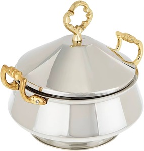 Plat de service moderne en acier inoxydable pour aliments chauds, écologique, compatible lave-vaisselle et induction, pour la maison au quotidien - Product Image 6