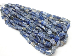 Perle de kyanite bleue, cristal naturel brut, forme rectangulaire, 16 pouces, 10-15 mm de long, environ, pour la fabrication de bijoux - Product Image 6