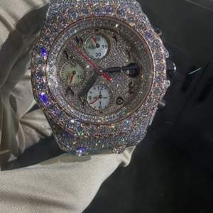 Montre de haute qualité avec mouvement à quartz en moissanite glacée, 40 mm, style antique, bracelet en or blanc, style hip-hop, édition limitée - Product Image 5