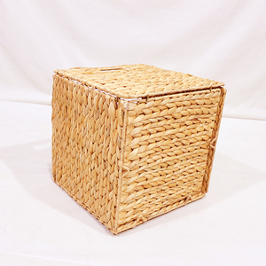 Best Choice <b>Square</b> Storage <b>Baskets</b> Water Hyacinth Living Room Multipurpose Collapsible Handwoven Organizers Laundry - Product Image 2