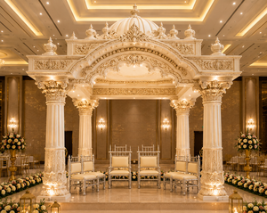 Elegante Decoración del Templo Manavarai para Bodas del Sur de la India, Decoración de Mandap de Fibra Real para Bodas, Compre Fondo y Mandap para Bodas - Product Image 5