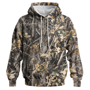 Sweat à capuche de chasse camouflage pour homme, manches longues, imprimé, respirant, en polyester, vêtements de chasse d'automne, sweat à capuche camouflage - Product Image 5
