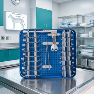 Ensemble d'instruments chirurgicaux orthopédiques en acier inoxydable réutilisable Classe I à alimentation manuelle Détenseur et rétracteur cervical - Product Image 4