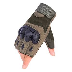 Guantes unisex de medio dedo, color verde oliva, transpirables, para deportes al aire libre y motocicleta, guantes de buena calidad y cómodos - Product Image 6
