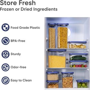 21 boîtes de conservation alimentaire en plastique hermétiques, durables et sans BPA, avec cadran de suivi de date - Product Image 4