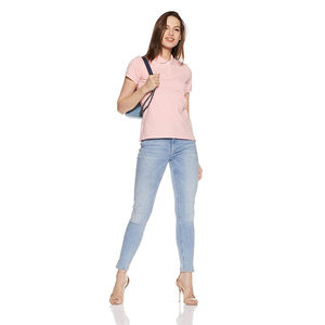 Polo sportif pour femme, tissu léger et respirant, manches courtes, coupe ajustée, polyvalent pour le bureau, les occasions décontractées ou les activités de plein air. - Product Image 3