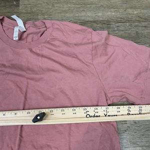 T-shirt pour homme en coton 95% à col rond et manches courtes, couleur unie rouge et blanc, coupe classique, jersey tricoté compressé 180g, logo sur le devant - Product Image 6