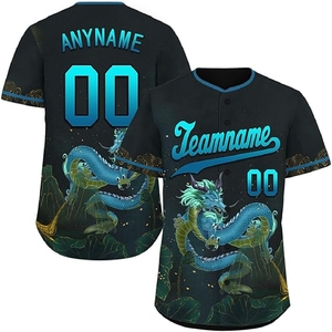 Maillot de baseball sublimé, t-shirt athlétique personnalisé imprimé avec tissu à séchage rapide et absorbant la transpiration - Product Image 1