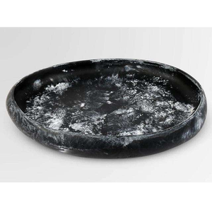 Resin Round Catchall Dish Custom Epoxy Platter Swirl Design Angel Style Durable Food Serving Platter - Product Image 2