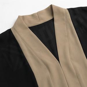 ชุดอาบายะห์แบบเปิดด้านหน้า ดีไซน์ใหม่ทันสมัยสำหรับผู้หญิง ชุดมุสลิมแบบจูบา ชุดอาบายะห์สมัยใหม่ ชุดจูบาห์ 2 ชิ้น สีตามสั่ง - Product Image 4