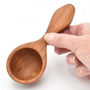 Cuchara de madera de roble, cuchara de madera para sal, para uso en la cocina, hecha a mano con madera natural, diseño único. - Product Image 5
