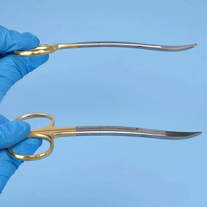 Ciseaux de coupe de couronnes dentaires en acier inoxydable Lee Tech Trading LTT-DS-90, approuvés CCC, droits et courbés, instrument chirurgical - Product Image 2