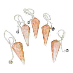 Péndulo de Cristal de Piedra del Sol Naranja Facetado de Alta Calidad, Pulido, para Sanación, Radiestesia, Coleccionables de Arte, Estilo Feng Shui - Product Image 5