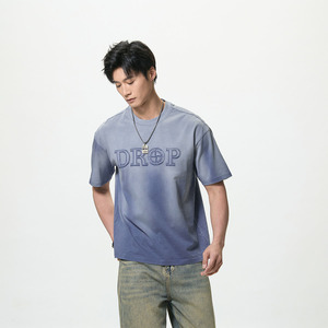 Nouveau T-shirt Vintage Ample en Coton Lourd 230 g/m² pour Homme, Broderie Personnalisée, Style Rétro, Coupe Oversize - Product Image 4