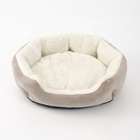 Lit pour chien rond en coton PP orthopédique doux et luxueux, canapé pour animaux de compagnie, fabrication sur mesure OEM ODM, coussin pour canapé pour animaux de compagnie
