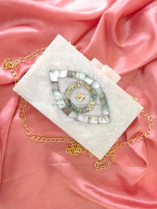 RESIN WOODEN CLUTCH EVENING <b>BAG</b> CLUTCH EVENING <b>BAG</b> FOR PART WEAR FANCY PURSE - Product Image 3