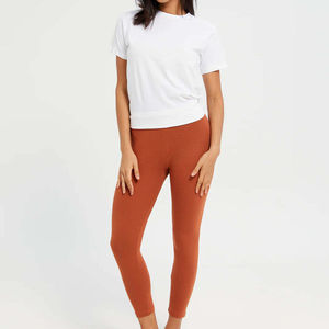 Soft Breathable Four Way Stretch High Waist <b>Knitted</b> Seamed Activewear Women <b>Leggings</b> for Gym Workout - Product Image 4