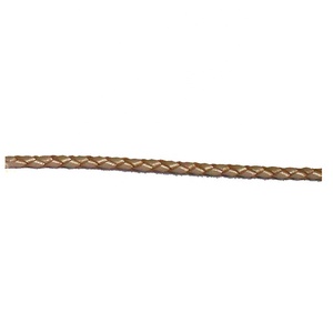 Vente en gros de cordons ronds en cuir tressé 4 plis 6 plis métallisé mat finition vintage Achat en vrac de cordons en cuir véritable - Product Image 1
