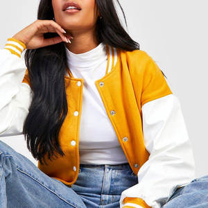 Veste de style universitaire pour femmes, tendance, tissu doux et confortable avec boutons-pression et poignets côtelés - Product Image 5