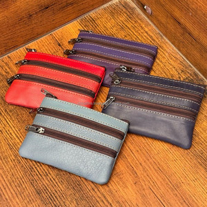 Nouvelle mode porte-monnaie mince en cuir recyclé coloré avec fermeture éclair pour femmes fille dame porte-monnaie porte-monnaie porte-monnaie - Product Image 4