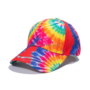 Gorra de Béisbol Deportiva con Estampado Tie Dye Arcoíris para Hombre y Mujer, Venta al Por Mayor - Product Image 2