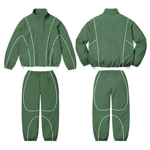 Unisex Color Blocking <b>Racer</b> <b>Jacket</b> Windproof Zipper Closure Stand Collar Sporty Style Polyester Shell Autumn Wear - Product Image 6