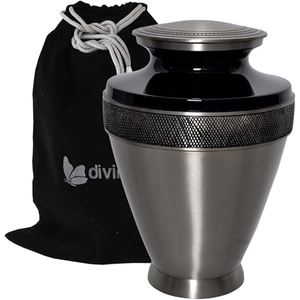 <b>Marvelous</b> Design Cremation Urn With Cross Inlay Black Elegant Cremation Adult Urn for Memorial Ashes for Wholesale Suppliers - Product Image 4