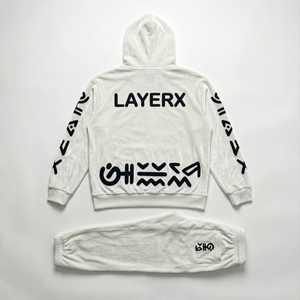 ชุดวอร์มผู้ชาย ผ้าคอตตอนหนานุ่ม ล้างสีแบบแอซิด 2 1 เสื้อฮู้ดลายกราฟิก กางเกงขายาวทรงหลวม สตรีทแวร์ ผลิตตามสั่ง ขายส่ง รับผลิตตามแบบ พิมพ์ลาย - Product Image 2