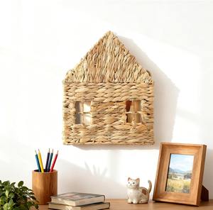 Panier de rangement mural en forme de maison en jacinthe d'eau, fait main, vente en gros, écologique, fabriqué au Vietnam - Product Image 6