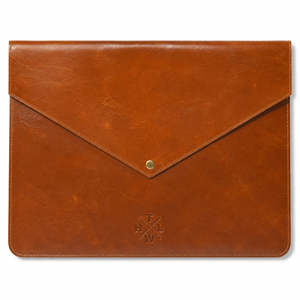 Housse pour ordinateur portable en cuir véritable, motif imprimé, personnalisable avec logo, pour voyages d'affaires - Product Image 5